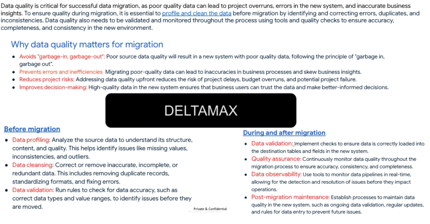 Importance of Data Quality for Migrations
